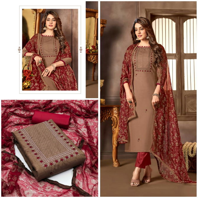 DS Designer Color Set Cotton Dress Material Catalog